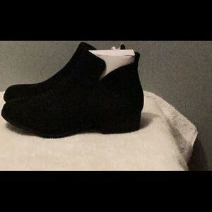 MIA Black Ankle Boots Faux Suede